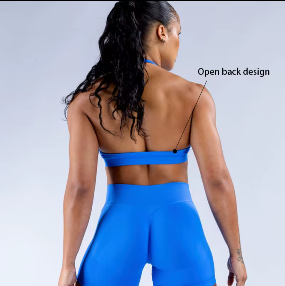 Seamless Backless Halter Sports Bra.{Bundle with shorts and save $}